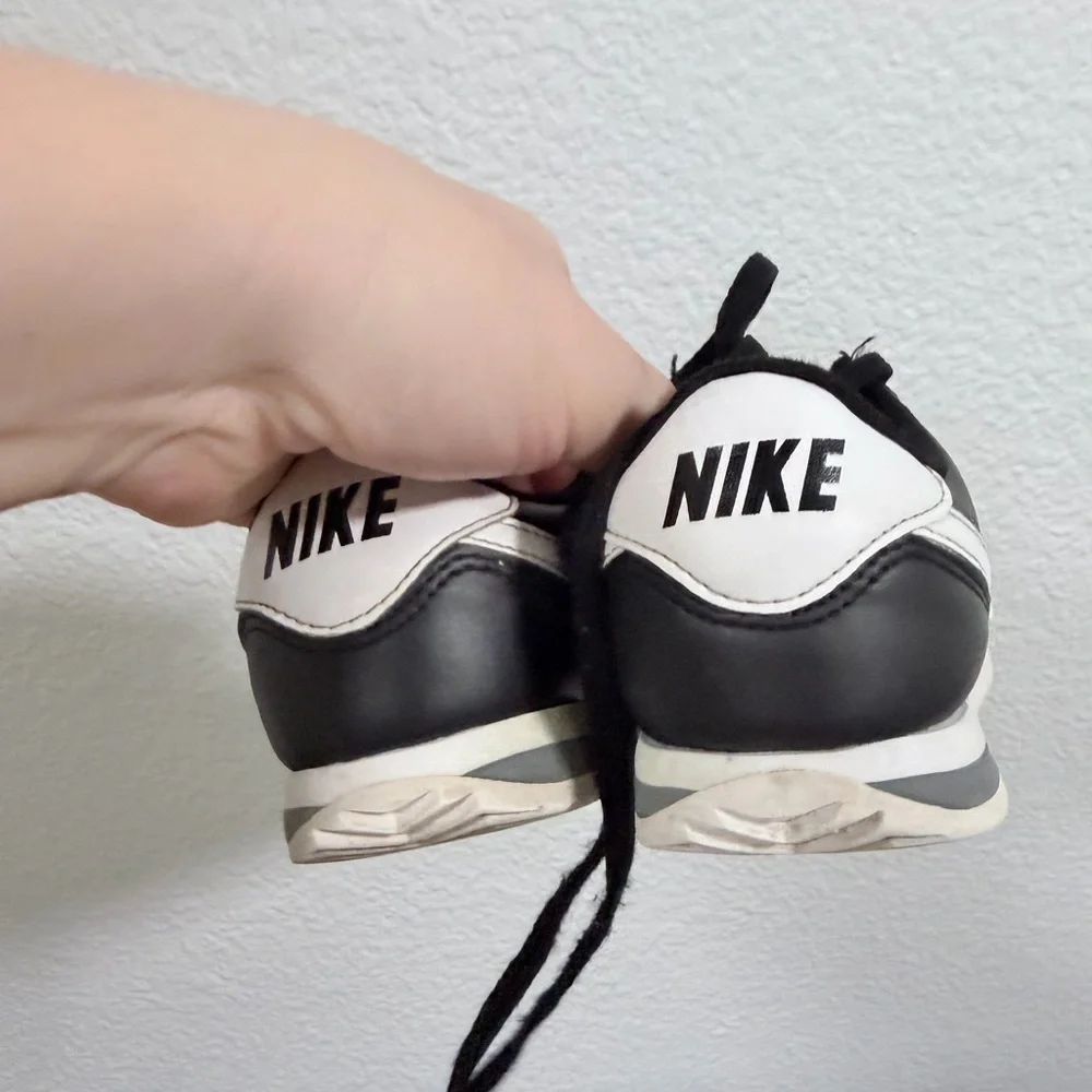 Nike black and white Cortez